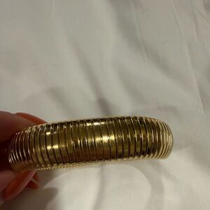 Gold Stretch Coil Bangle Bracelet - 16mm only